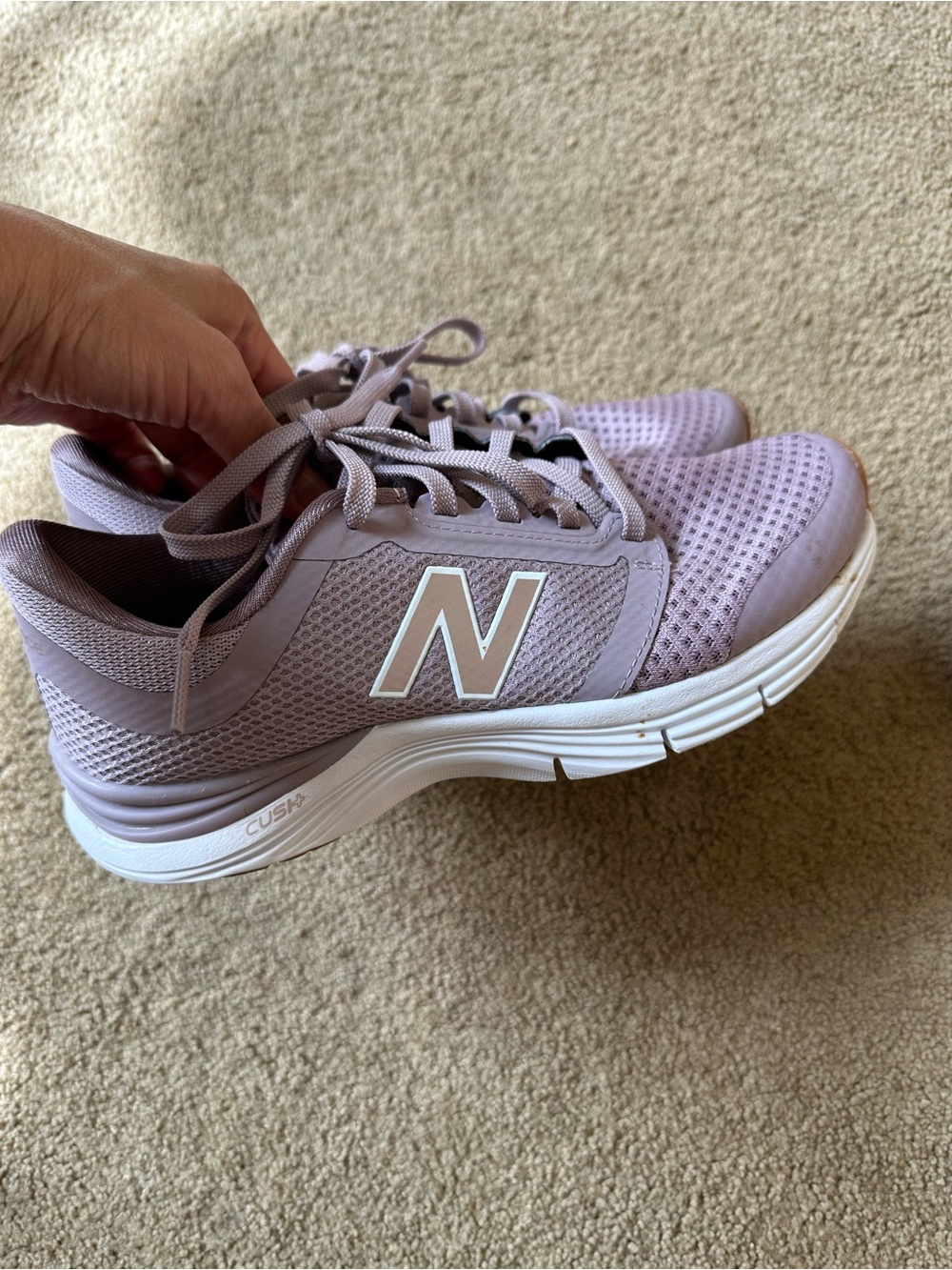 New Balance Women's Mauve Lace-Up Mesh Training Sneakers